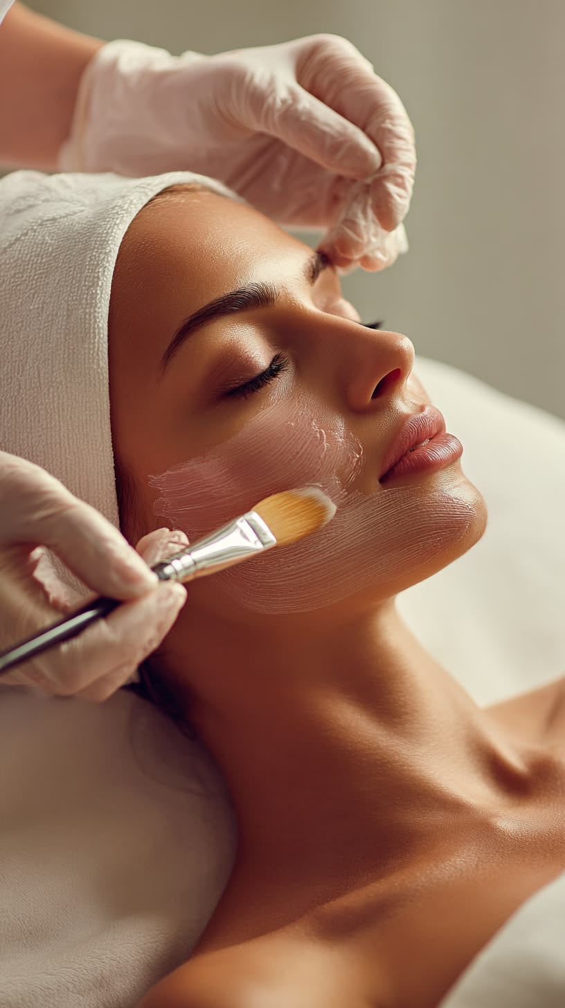 Eyebrow threading and shaping treatment